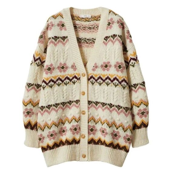 Mango Multi Color Knit Cardigan New - Picture 6 of 6